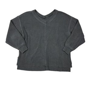 Aerie Charcoal V-Neck Sweater